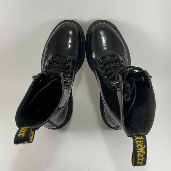 Dr Martens Docs Pascal Stud Combat Boots Womens Size 5 Patent Leather - Picture 8 of 11